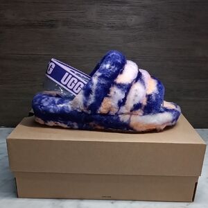 UGG Oh Yeah Marble Purple and Orange Slides
